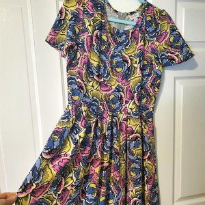 LuLaRoe Amelia Dress - Vibrant Floral